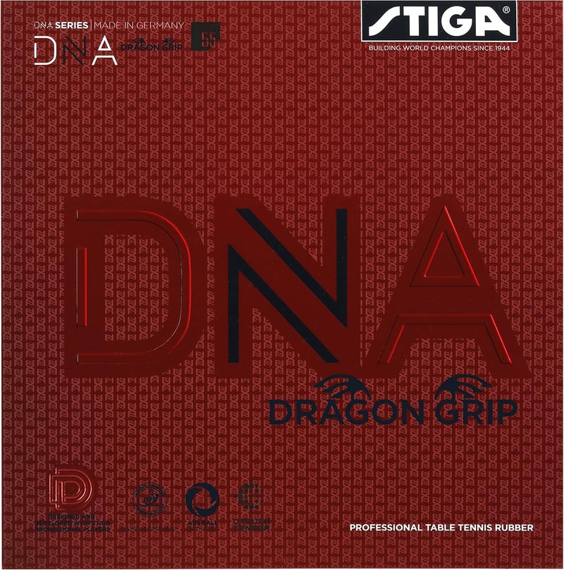 Stiga مطاط تنس الطاولة DNA Dragon Grip 55 | ورقة بينغ بونغ للتحكم الأقصى والدوران القوي - تحكم كامل في الضربات - صنع في ألمانيا - Image 1